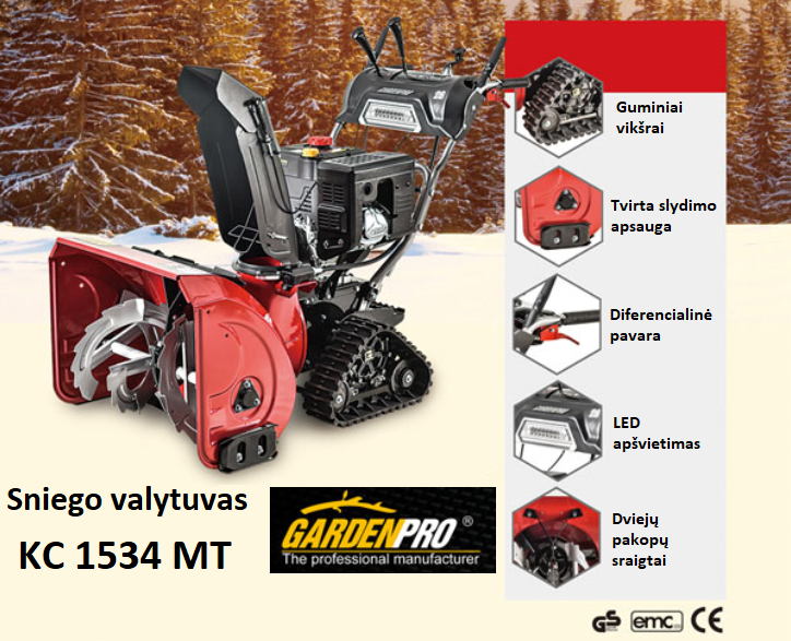 GardenPro KC1534MT Sniego valytuvas