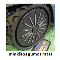 guminiai ratai vejos robotui