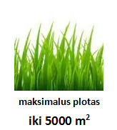 pjaunamas plotas iki 5000 m2