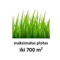 pjaunamas vejos plotas iki 700 m2